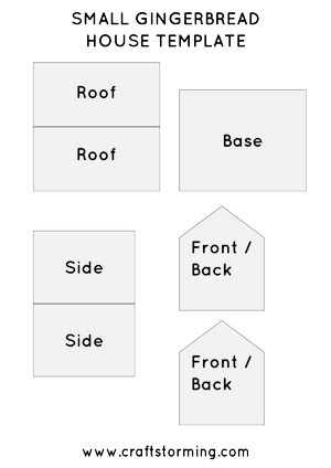 printable small gingerbread house template