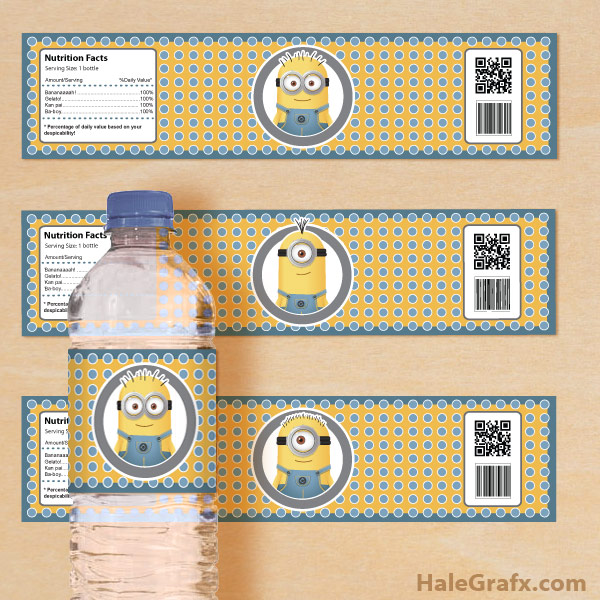 printable small water bottle labels