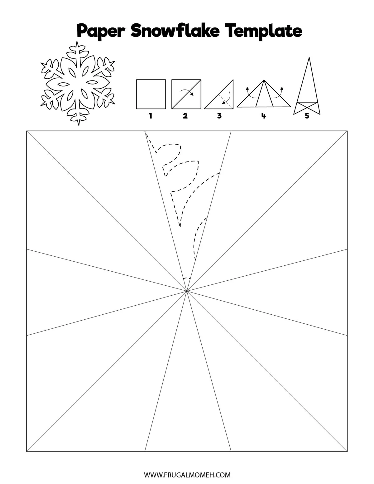 14 Free Printable Paper Snowflake Templates - Frugal Mom Eh!