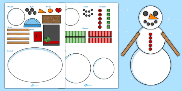Winter Snowman Shapes Activity Pack (teacher made) - Twinkl