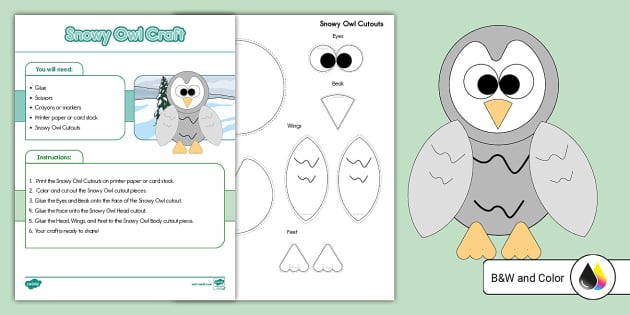 printable snowy owl pictures