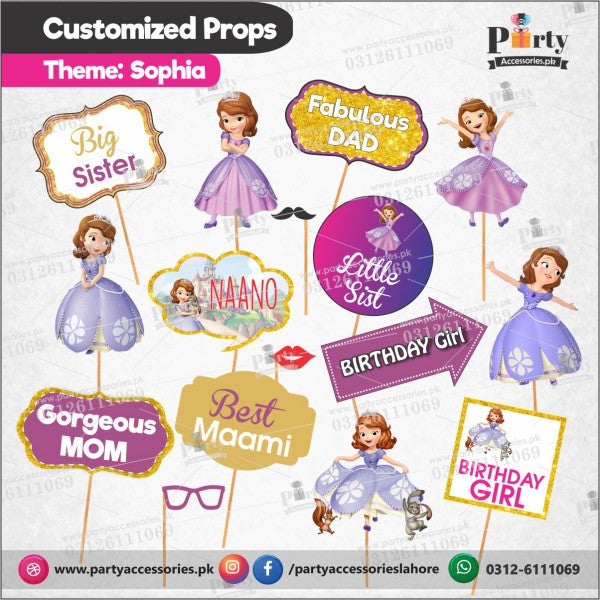 printable sofia the first photo booth props