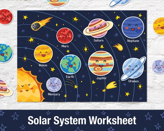 Solar System Busy Book Page, Planet Matching Worksheet for ...