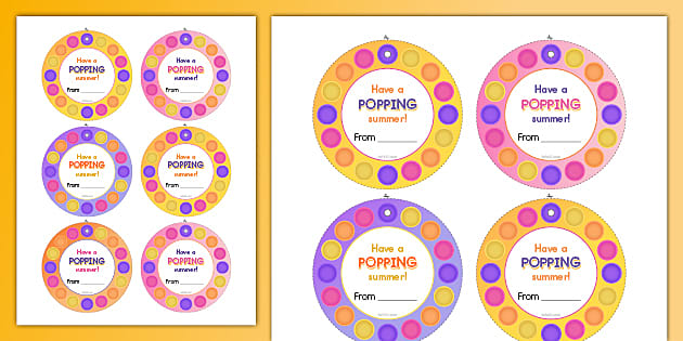 Printable Summer Gift Tag   | Twinkl USA