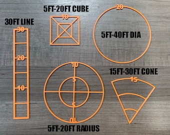 14pc Set of D& D Spell Templates for Aoe Spells  