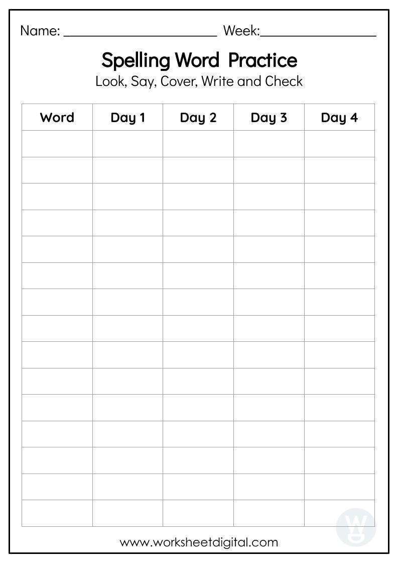 Spelling Word Practice Worksheet Digital Worksheets Library Spelling Word Practice Worksheet Digital Worksheets Library