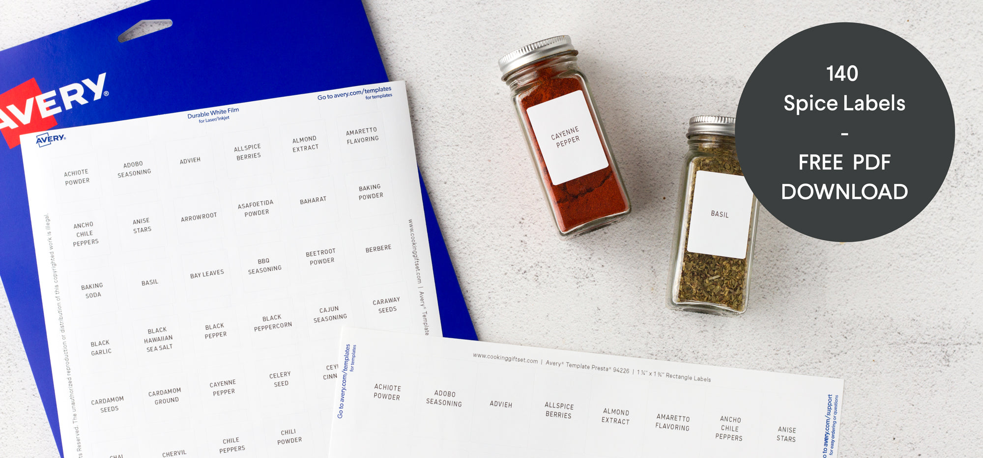 Modern Minimalist: 140 Free Printable Spice Jar Labels – Cooking ...