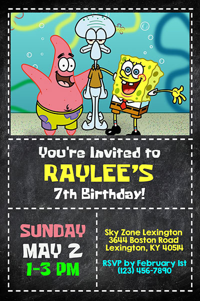 Free SpongeBob Invitations, Host a SpongeBob party! | Punchbowl