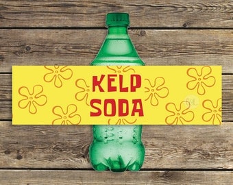 Kelp Soda Under the Sea Drink Bottle Labels Printable Instant ...
