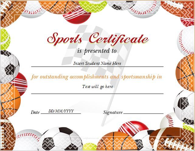 Sports Certificate Templates for MS WORD | Professional ...