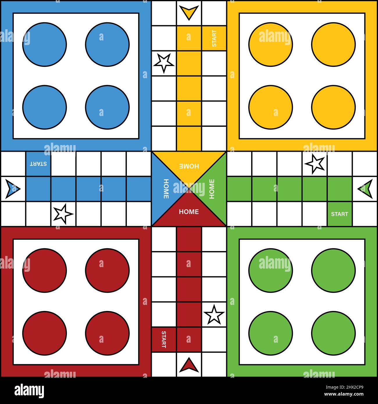 Ludo printable board game vector image Stock Vector Image &  Art ...