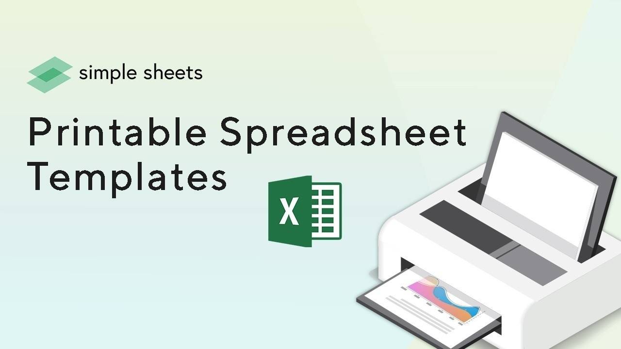 Printable Spreadsheet Templates - Simple Sheets