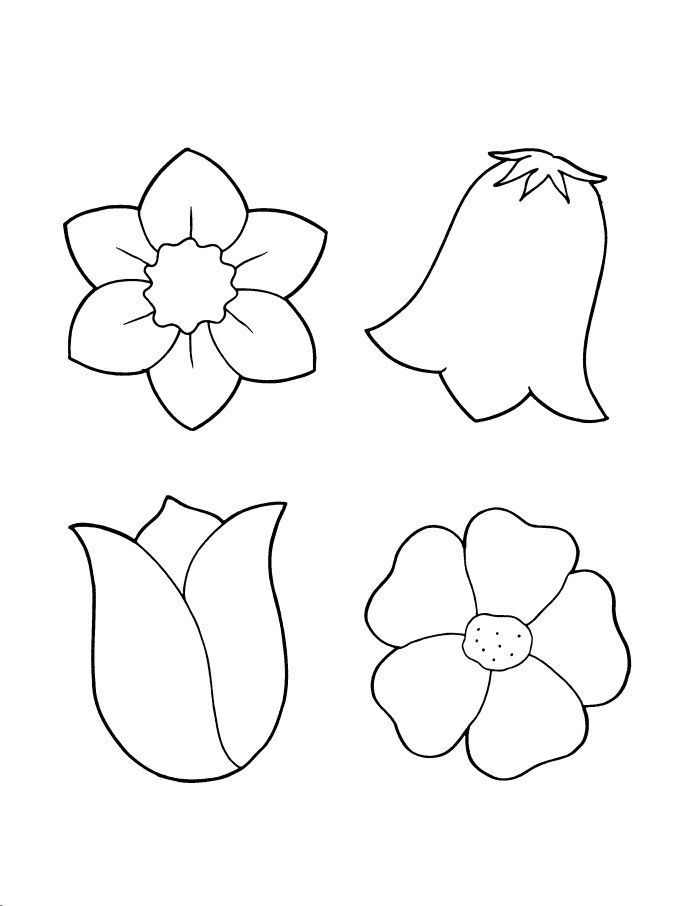 printable spring flower coloring pages