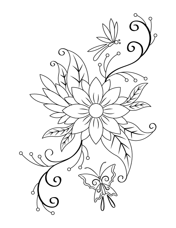 printable spring flower coloring pages
