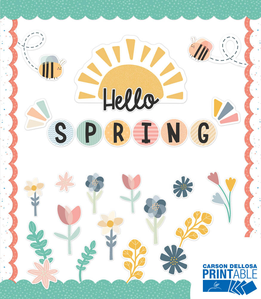 Hello Spring Printable – Comfort Spring - Worksheets Library
