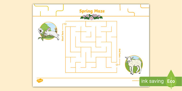 Spring Maze | Weather and Seasons (teacher made) - Twinkl