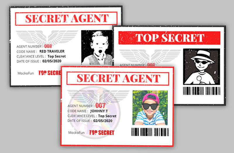 ?️ (FREE) Secret Agent ID Card - MockoFUN ?