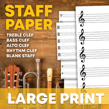 printable staff paper bass clef