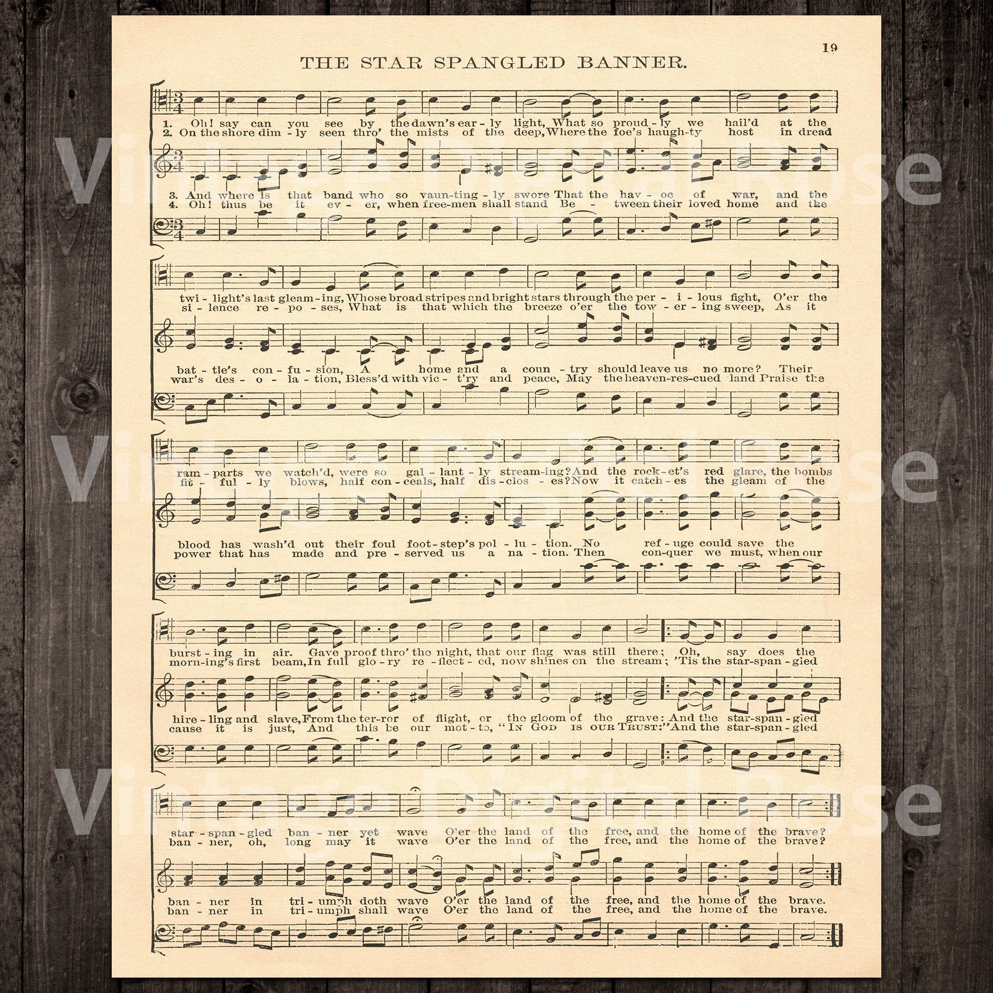 printable star spangled banner sheet music