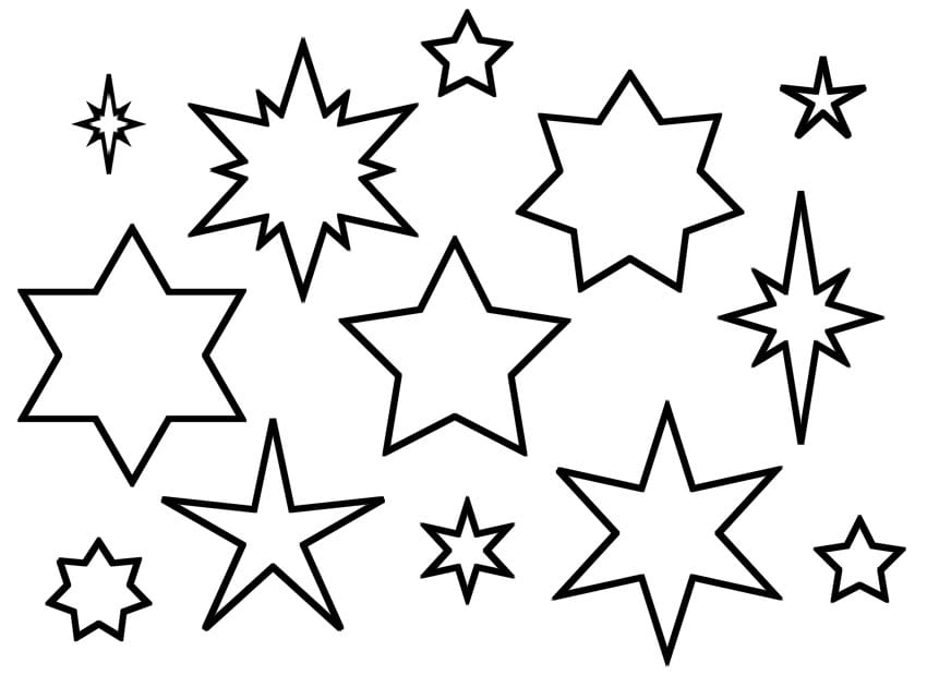 Star Template | Free Printable Star Outlines - One Little Project