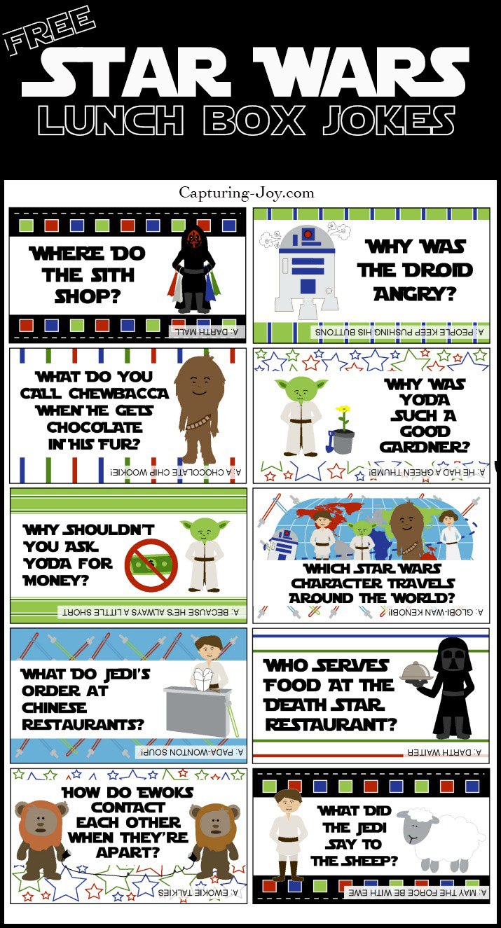 Star Wars Jokes - Printable Star Wars Jokes for Your Kids Lunch Box
