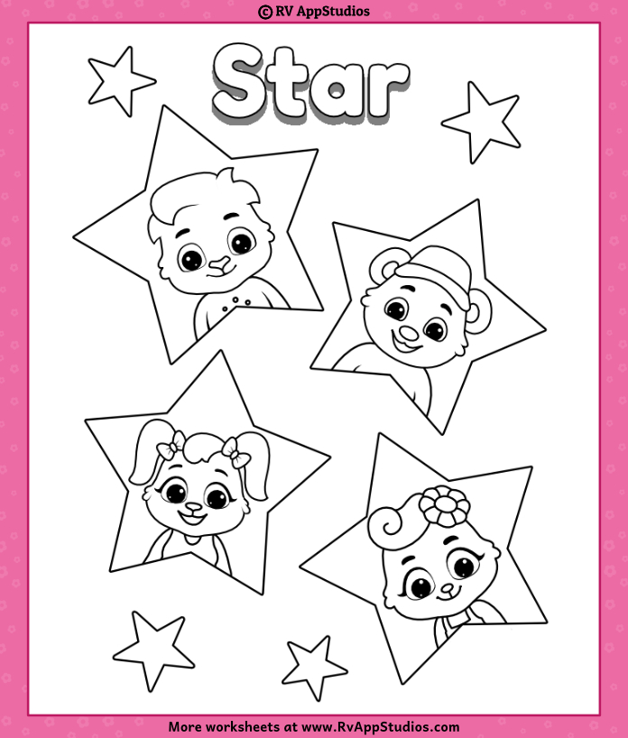 printable stars coloring pages