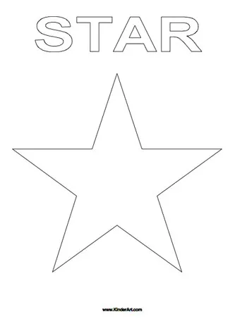 Star Coloring Page — KinderArt