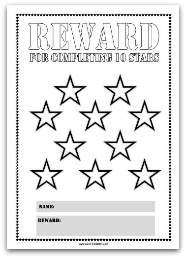printable stars for reward charts