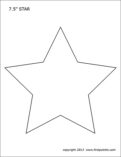 Stars | Free Printable Templates &  Coloring Pages | FirstPalette.com