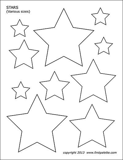 printable stars in the sky