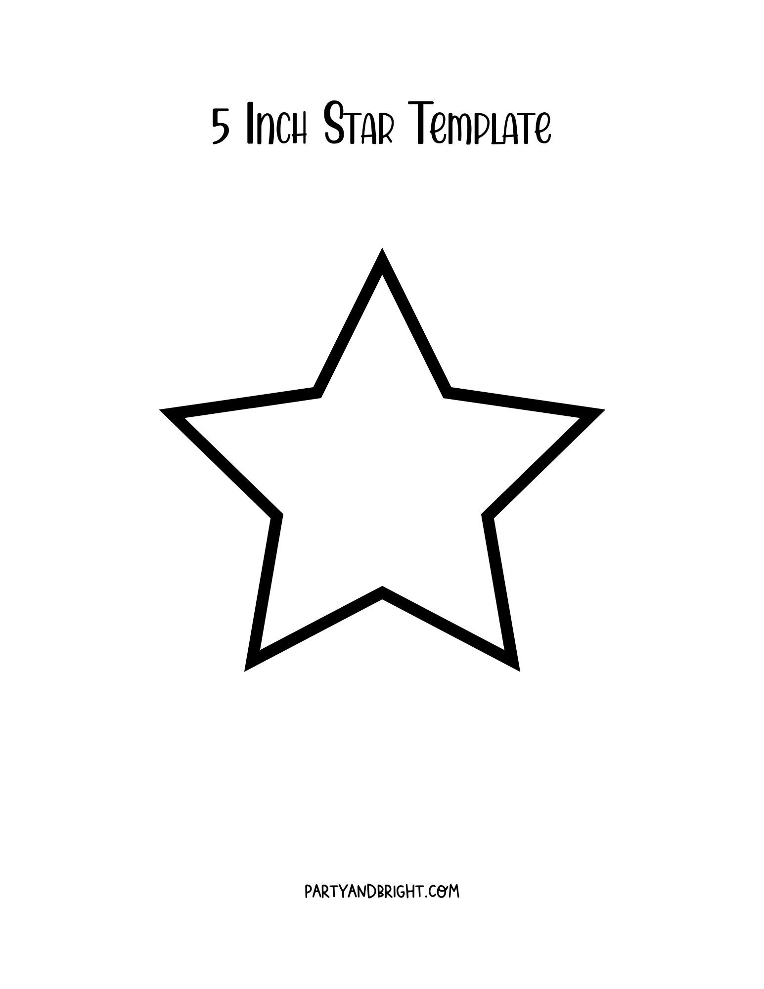 Free Star Shape Templates to Print