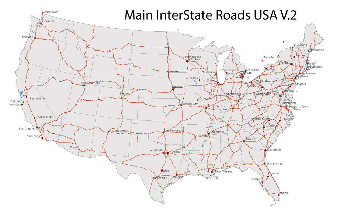 printable state road maps usa
