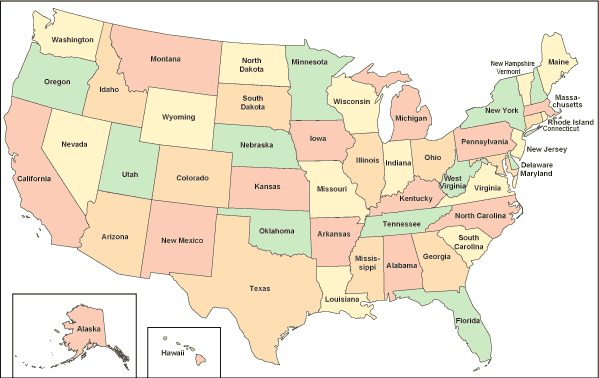 printable state road maps usa