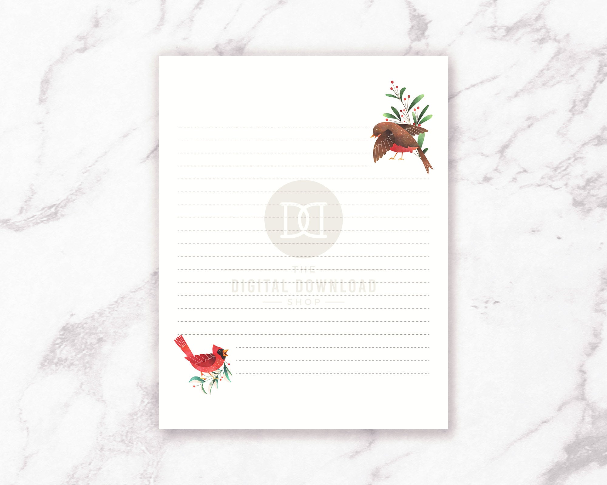 3 Christmas Stationery Paper Printables Set 2 | The Digital ...