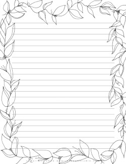Free Printable Stationery Borders (&  Matching Envelope Liners ...