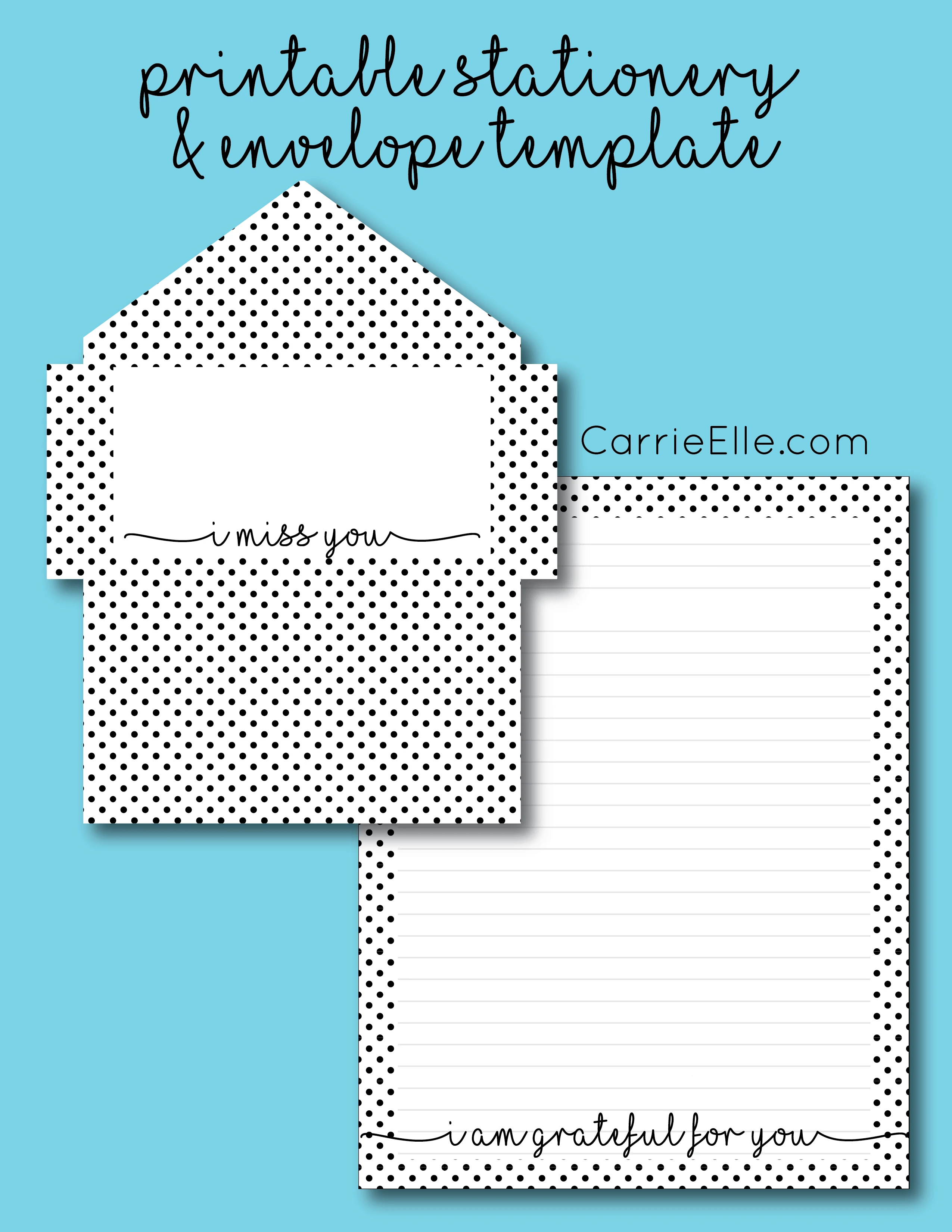 Printable Stationery with a Gratitude Theme - Carrie Elle