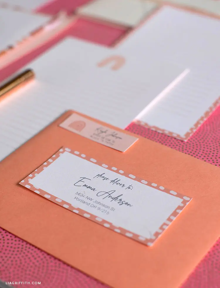 Free Printable Note Cards, Address Labels, &  Envelopes - Lia Griffith
