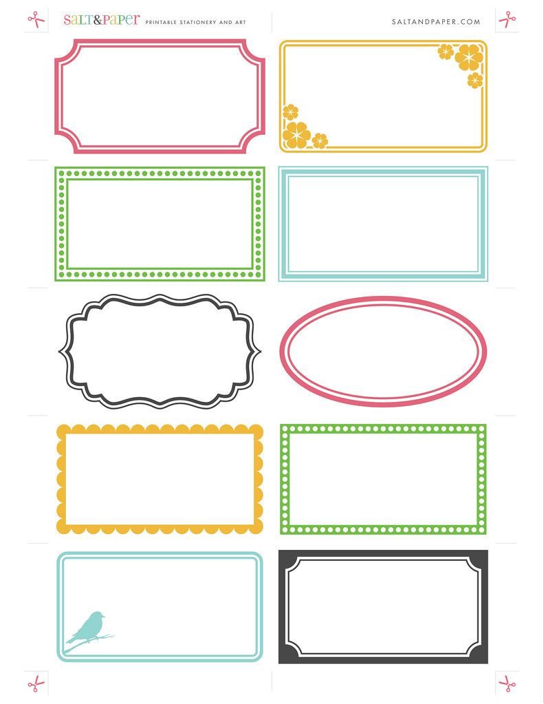 printable stationery labels