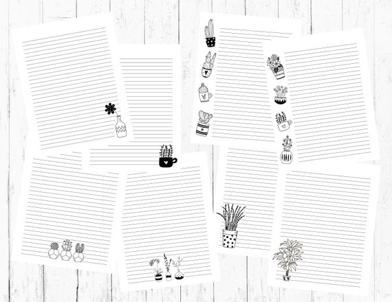 printable stationery paper black and white