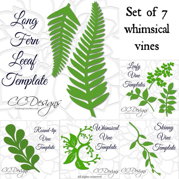 Leaf &  Vine Templates, Printable Vine Template, Leaf Vine SVG Cut ...