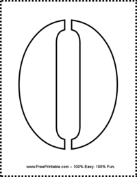 printable stencil letter o