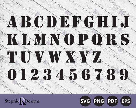 Alphabet Number Stencil Svg Army Letter Stencil Svg Stencil ...