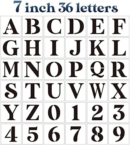 Amazon.com : 7inch Letter Stencils for Painting on Wood,Large ...