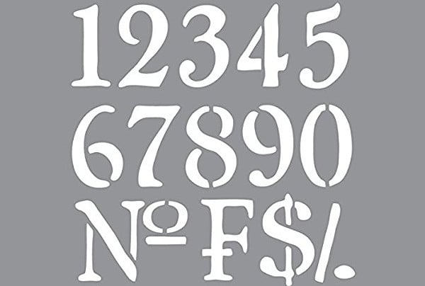 printable stencil numbers large