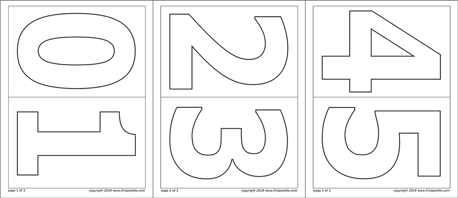 printable stencil numbers templates