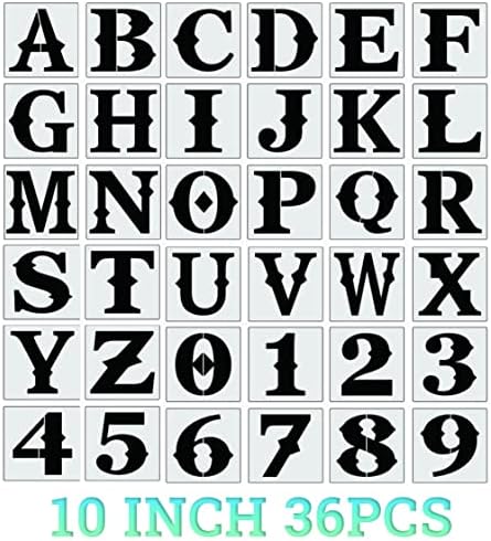 Amazon.com: 6 Inch Letter Stencils for Painting On Wood, 36pcs ...