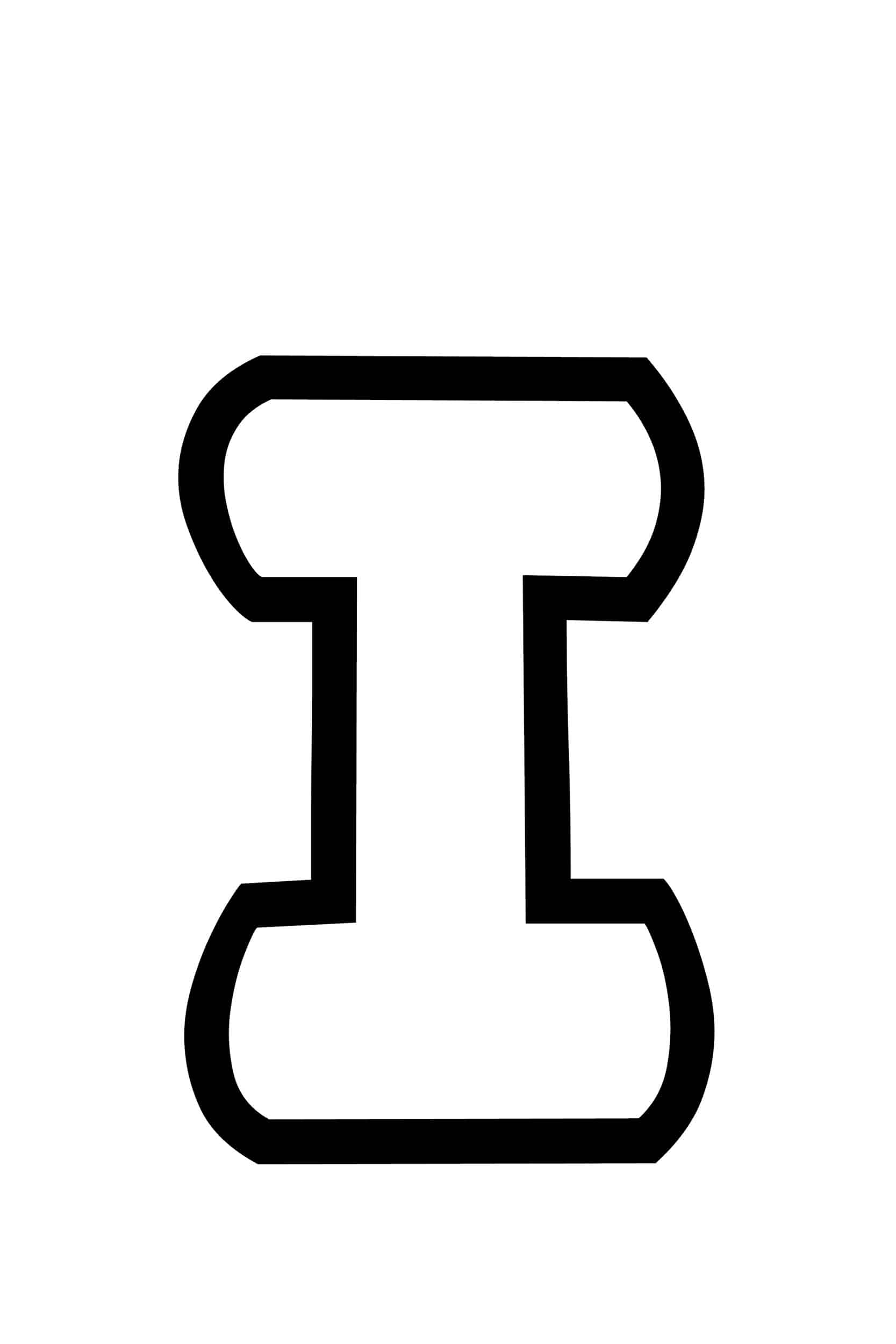Free Printable Bubble Letter Stencils: Bubble Letter I Stencil ...