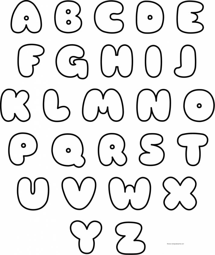 Large Bubble Letter Stencils Free Printable Lettering To Print ...