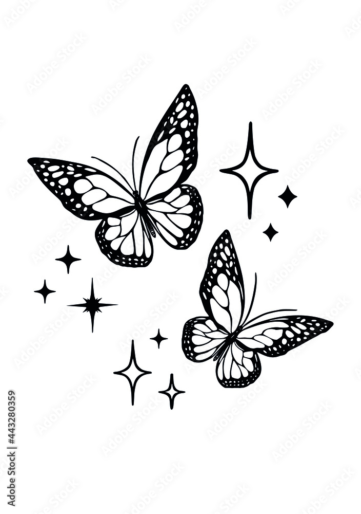 printable stencils butterfly outline