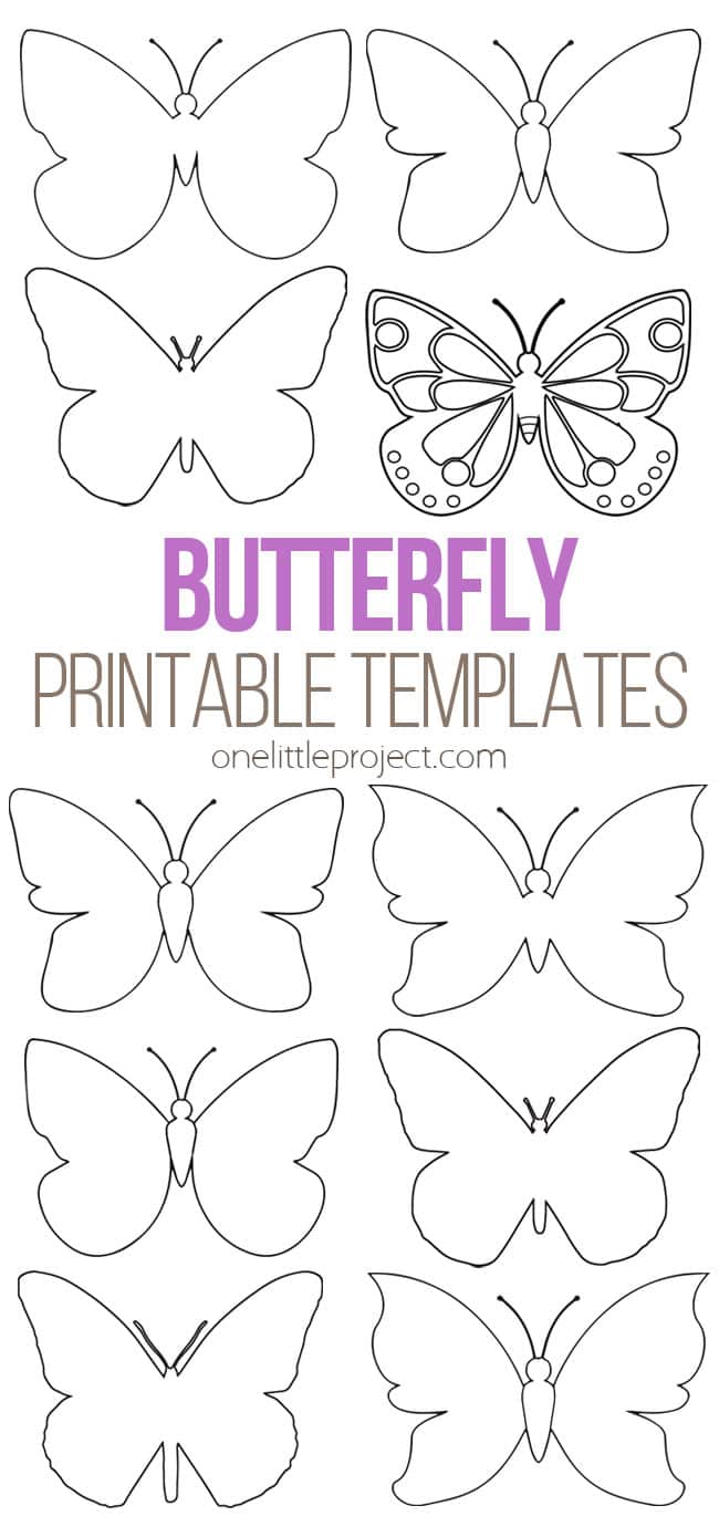 Butterfly Template | Free Printable Butterfly Outlines - One ...
